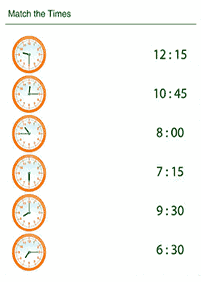 telling the time (clock) - worksheet 51